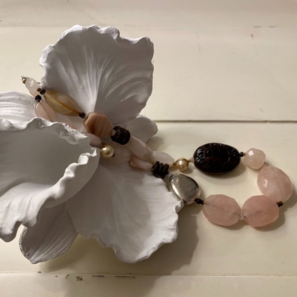 *CLEARANCE* Silpada .925 S/S & Rose Quartz Necklace N1819 - Retired